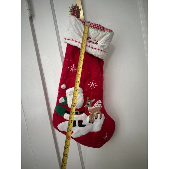 Rudolph, the red nose, reindeer, ERIK stocking - Picture 7 of 11